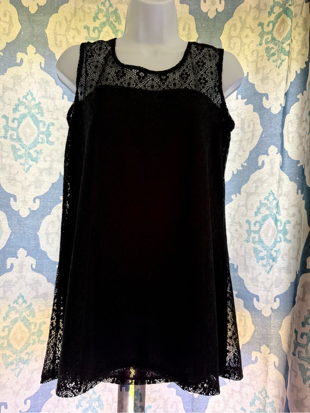 Ma Cherie Maternity Sleeveless Black Lace Blouse S